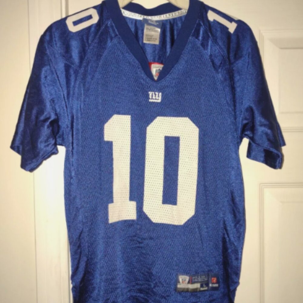 ELI MANNING blue New York football GIANTS jersey Reebok Youth XL